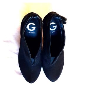 NWOB G by Guess Suede Black Ankle Boots.